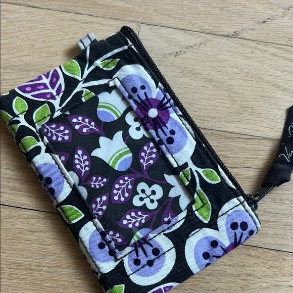 Vera Bradley Black and Purple Floral Cosmetic Case - Picture 3 of 3